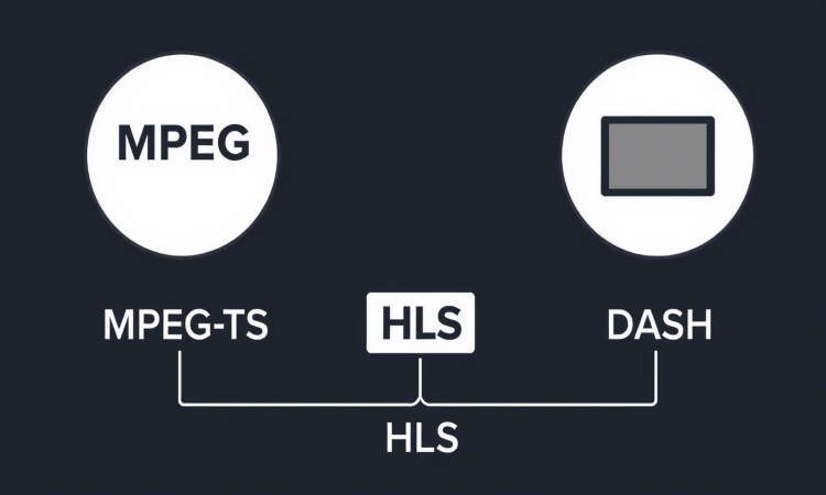 پروتکل‌های اصلی در IPTV | مقایسه MPEG TS، HLS و DASH

